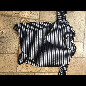 Blue White Gray striped Lularoe Irma